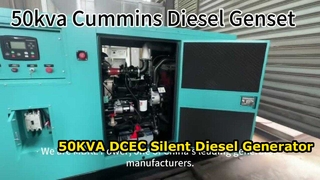 เครื่องกำเนิดไฟฟ้าดีเซลแบบเงียบ DCEC ขนาด 50KVA นี้ออกแบบมาเพื่อความน่าเชื่อถือสูงสุดและความสามารถในการทำกำไรของตัวแทนจำหน่าย
